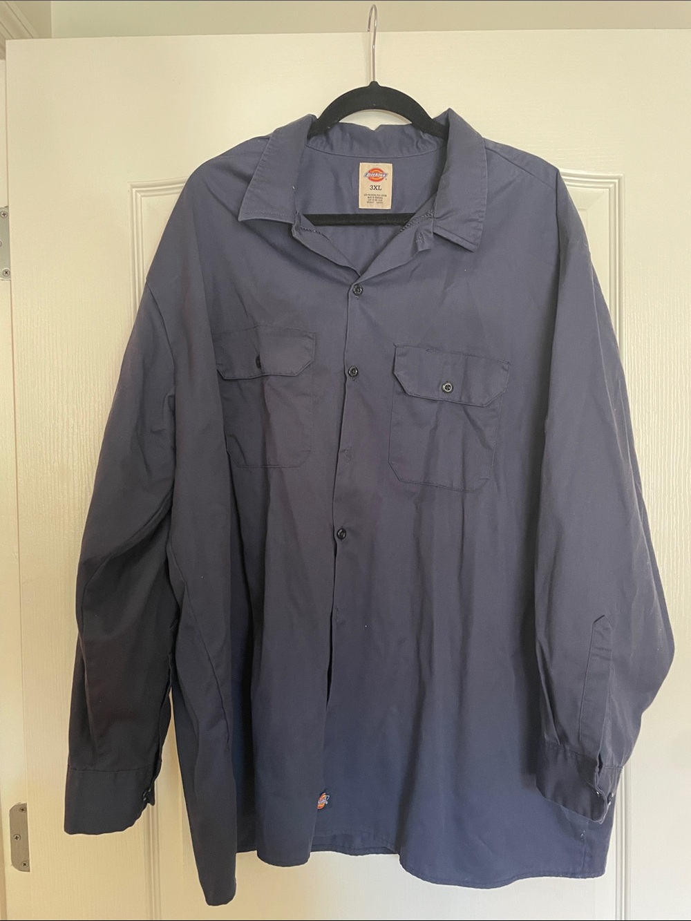 Dickies Navy Lightweight Long-Sleeve Work Shirt Jacket 3XL